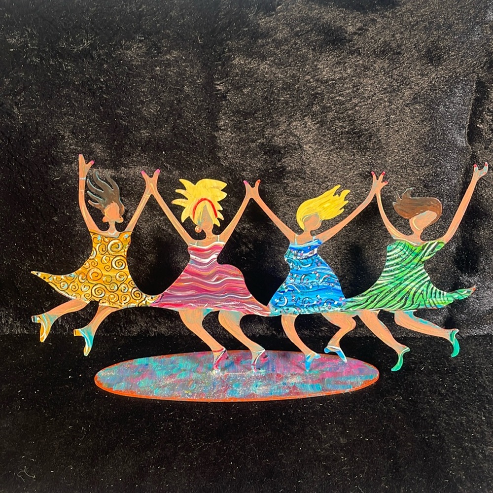 Robert Shields signed metal art. The wild sisters.